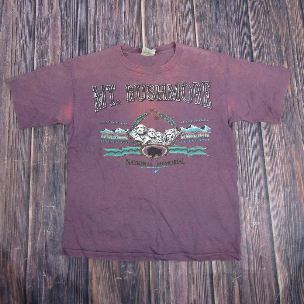 Vintage Mt‎ Rushmore Shirt Mens Medium Prairie Mountain National Memorial 90s